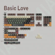 Copritasti Basic Love Cherry Materiale PBT 151 Set grande Copritasti con sublimazione 7u Alice ISO Layout per tastiera meccanica Wooting A75
