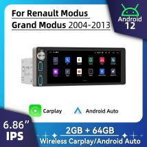 6.86 "Schermo Android Car Multimedia per Renault Modus Grand Modus 2004-2013 1 Din Radio Stereo Unità di Testa Autoradio Carplay GPS