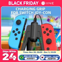 IINE Charging Grip for Nintendo Switch Joycon Charging Dock Controller Accessories Bridge Shape Charger Channel Indicator