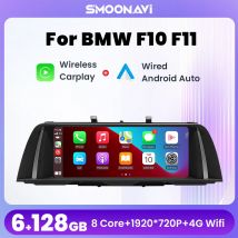 Lettore multimediale per auto Carplay senza fili per BMW Serie 5 F10 F11 2011-2016 CIC NBT Android 14 Navigazione GPS IPS 128GB Unità principale