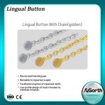 2 Teile/beutel Dental Kieferorthopädie Taste Kette Goldene Runde Basis Direkt Bond Öse Lingual Traktion Kieferorthopädische Acessorios Materialien