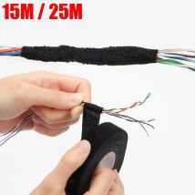 Nastro per cablaggio elettrico resistente al calore da 9/15/19/25/32 mm di larghezza 15 m 25 m Nastro isolante in tessuto di protezione per cablaggio automobilistico