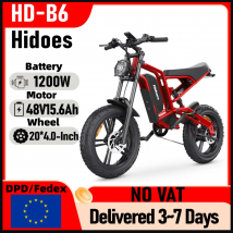 Bici elettrica Hidoes B6 1200W Motore di potenza 48V15.6AH Batteria al litio Moto Bici elettrica 20*4 in Fat Tire Neve E-bike