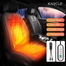 Universal Heated Car Seat Cushion 12V/24V Fast Heating Car Seat Covers Warm Winter Cloth/Flannel Automobile Seat Cover Heater