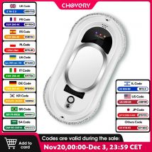 CHOVERY Robot aspirapolvere per la pulizia delle finestre con telecomando Detergente elettrico per vetri per finestre intelligente