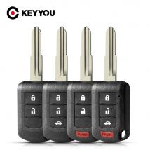KEYYOU 5PCS Fernbedienung Kopf Auto Schlüssel Shell Fob Fall 2/3/4 Tasten Für Mitsubishi Eclipse Outlander Mirage lancer Auto Schlüssel Fall