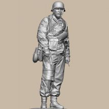 1/35 World War II soldier, Standing posture, Resin Model figure soldier, WWII Military themes, Unassembled and unpainted kit