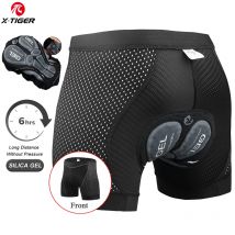 X-TIGER Pantaloncini da ciclismo Intimo da ciclismo da uomo Maglia traspirante Mutande da equitazione Gel Pad Pantaloncini da bici antiurto Intimo da bicicletta