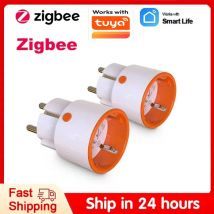 Zigbee 3.0 Smart-Steckdose für Tuya Smart Home 16A EU-Steckdose mit Kindersicherung, Smart Socket, Fernbedienung, kompatibel mit Alexa und Google Home