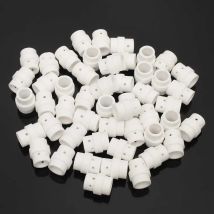 Diffusore di gas in ceramica Anello a spirale da taglio Set da 50 pezzi per MB 24 KD MIG MAG Torcia di saldatura Consumabili Diffusore di gas Saldatrice