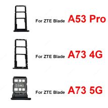 SIM Card Slot Tray Holder Adapter For ZTE Blade A53 A73 Pro 4G 5G SIM Card Tray Reader Holder Slot Connector Socket Parts