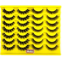 2022 New 14 Pairs natural false eyelashes thick make ups 3d mink lashes soft eyelash extension fake eyelash long mink eyelashes