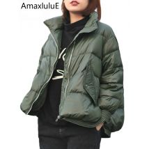 Amax luluE Neue Europäische Stil Oberbekleidung Designer Damen Verdicken Winter Jacke Frauen Mode Warme Parkas Vintage Ente Unten Mäntel