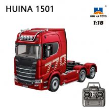 HUINA 1501 770S Traktor ze stopu 19CH RC Ciężarówka 1/18 2.4G zdalnie sterowany Ciężarówka z przyczepą inżynieryjną ze światłami i dźwiękiem Zabawki