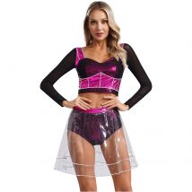 Six The Music Katherine Howard Cosplay Kostüm Musical Theater Tanz Outfits für Frauen Langarm Crop mit Rock Set Kostüm