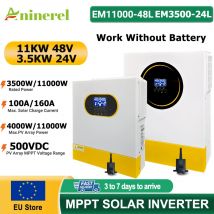 Inverter ibridi solari 11KW 3.5KW MPPT 100A/160A Caricatore solare Max PV 500VDC Off Grid Inversor a onda sinusoidale pura con WiFi