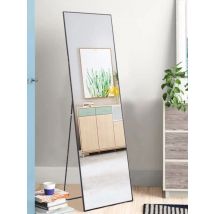 【Lifeideas】Black Modern Rectangular Metal Freestanding Mirrors