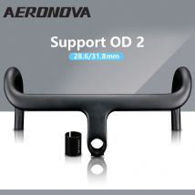No Logo Fahrrad-Lenker mit integriertem Carbon, Straße OD2, 28,6/31,8 mm, Rennrad-Geschwindigkeits-Lenker mit Vorbau, 400/420/440 mm