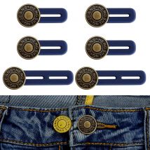 4/6 pezzi bottoni jeans estensori bottoni estensori pantaloni universali per donna uomo set di fibbie estensibili in silicone elastico in vita regolabile