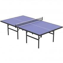 HOMCOM de Ping Pong Plegable con Red 152,5x274x76cm Acero y MDF Azul Tenis