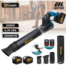 Gisam Bürstenloser Elektrischer Turbogebläse-Ventilator 35000RPM Luftgebläse Handgehaltener Laubbläser Staubblasgerät für Makita 18V Akku