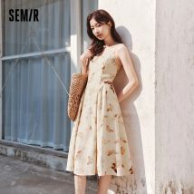 Semir-Kleid für Damen, schlankmachend, süßer Urlaubsstil, 2025, neues Sommer-Trägerkleid, romantisch für Strand- und Freizeit-Outfits