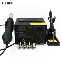 Saike 852D++ Stazione di rilavorazione ad aria calda stazione di saldatura 220 V/110 V BGA De-Soldering 2 in 1 con porta pistola ad aria compressa di alimentazione e molti regali