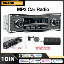 Grandnavi 1Din Autoradio Lettore MP3 Auto d'epoca Retro Audio Stereo Con DAB + Box Supporto FM AUX EQ Ingresso USB Bluetooth Per Benz