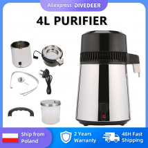 Destilador de agua DIVEDEER, dispensador de filtro purificador de 4L, suavizante de botellas para beber, pantalla de temperatura Dual, protección contra sobrecalentamiento