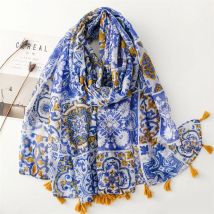 2025 Mode Paisley Floral Quaste Viskose Schals Schal Dame Druck Weiche Pashmina Hijabs und Wraps Foulard Muslimischen Sjaal 180 * 90 cm