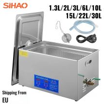 Sihao 0.8L-30L Macchina per la pulizia ad ultrasuoni Acciaio inossidabile Riscaldatore digitale Timer Pulizia dei gioielli per la casa personale commerciale
