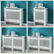 Cubierta blanca para radiador de pared, cubierta de parrilla de madera moderna de MDF, S/M/L/XL