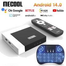 MECOOL KM7 PLUS Google TV Box 2GB 16GB Android Smart TV 14 Google Certified 4K Amlogic HDR10 2.4G/5G WIFI Prefix Hebrew Arabic