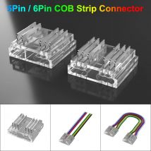 5 Stück RGBW RGBCCT COB LED-Streifen-Stecker, schnelle Stecker, lötfreie Steckverbinder für 12 mm Breite PCB COB RGBWW RGB CCT-Streifen