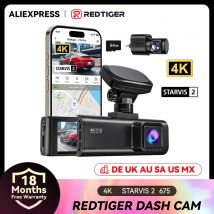 REDTIGER F7N PRO Dash-Kamera, 4K-Videorecorder, integrierte WiFi-GPS-FOV-170-Dashcam mit SONY STARVIS 2-SENSOR, Nachtsicht