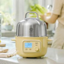 BUYDEEM Multifunktions-Elektro-Dampfgarer, 1,5 l, Haushalts-Mini-Multikocher für 1–2 Personen, Reservierung, Timing, Dampftopf für die Küche