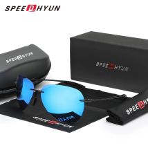 SPEEDHYUN Casual Randlose Sonnenbrille Pilot Männer Ultraleicht Großen Rahmen TR-90 Ultraleichte Gläser Frauen Polarisierte UV400 Brillen