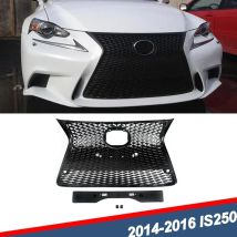 Glänzend schwarzer Frontstoßstangen-Obergrill für Lexus IS250 IS300 IS350 F Sport 2014 2015 2016. Mittelwabengitter