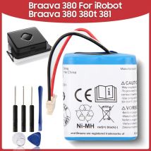 Original Kehrmaschine Replacment Batterie Für iRobot Roomba Braava 380 380t 381 390T MINT 5200C 5200 2000mAh Mit werkzeuge