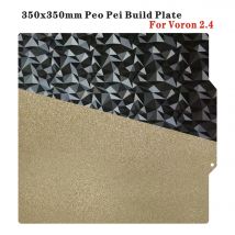 350 x 350 mm Bauplatte für Voron 2.4 PET PEI-Blatt, doppelseitiges magnetisches Federstahlblech für FYSETC Voron 2.4 Hot Bed PET Shee