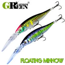 75 mm 8,6 g Wobble Hard Lure 0–2,4 Tauch-Angelköder Flow Floating Minnow Isca Artificial