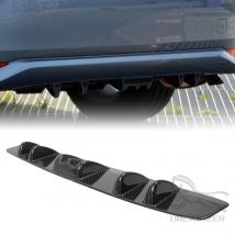 A Body Kit Universal Spoiler General Shark Fin Dreiteilige Auto-Heckstoßstangenlippe 7-Flossen-Diffusor Carbon Black