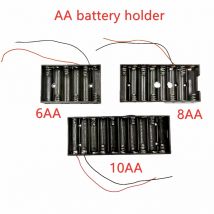 6 8 10AA 10-gniazdowy uchwyt na baterie AA Pojemnik na baterie AA Etui na baterie AA Etui na baterie 9V 12V 15V Etui na baterie z linią DIY
