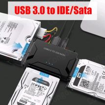SATA/IDE to USB 3.0 Adapter Hard Drive Adapter Cable Converter for 2.5/3.5 Inch SATA and IDE HDD Support 6TB For PC Macbook