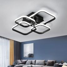 Plafoniera a LED, Lampada da soffitto moderna a LED quadrata, Luce da interno in metallo acrilico da 60 W per camera da letto, Sala studio, Luce bianca fredda 6000 K