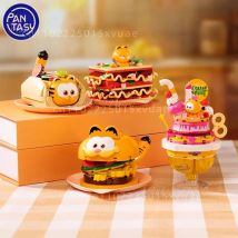 Pantasy Garfield Building Blocks Burger Tucker Lasagne Food Series Assembled Model Toys Cartoon Children's Christmas Gifts