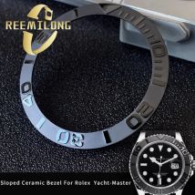 Ceramic Bezel For Rolex yacht master Submariner Daytona nh35 nh36/38 Accessory Outside diameter 38mm 40mm silver black rose gold