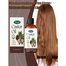 Organic Castor Oil Hair Serum Deep Nourishment Repairing Damaged Hair Roots Hair Loss Scalp Treatment Smoothing Hair Care