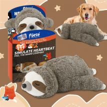 Dog Christmas Gift Forest Sloth Puppy Heartbeat Toy for Stress Relief and Soothing, Sleep Aid Crate Training Puppy Toys