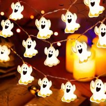 1pc 10/20 führte gruselige Halloween UV Kürbis Schädel Geist Mumie String Licht Innen dekorative Lampe batterie betrieben für Wohnkultur